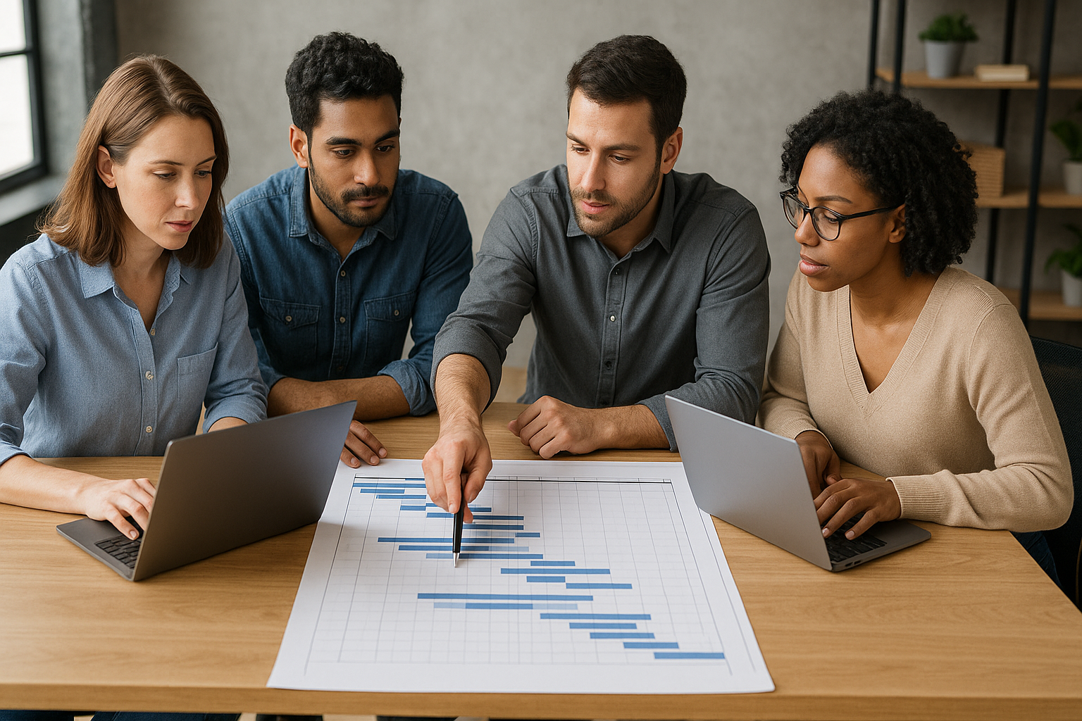 Team Working on Project